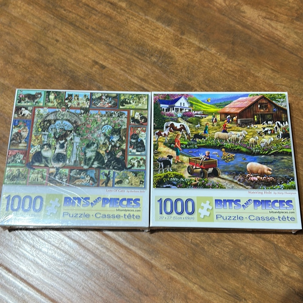 🔥 2 for $10- Items currently listed $10 or less! 
2x1000 piece puzzlesNew Sealed